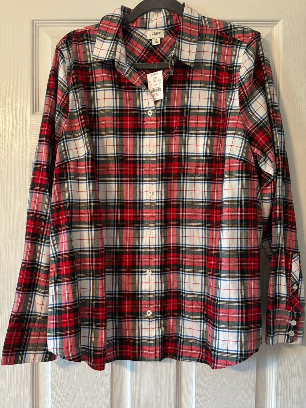 J. Crew Women’s Red Plaid Button-Down Shirt